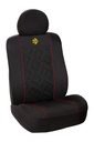 CUBRE ASIENTO MOMO NEGRO ROJO CON R