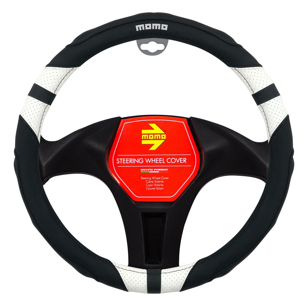 CUBRE VOLANTE MOMO NEGRO/BLANCO