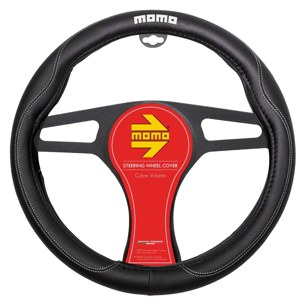CUBRE VOLANTE MOMO NEGRO/BLANCO (1)