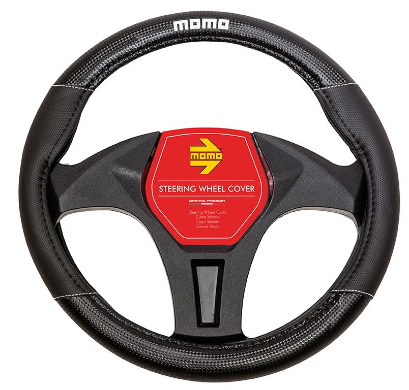 CUBRE VOLANTE MOMO NEGRO/BLANCO (2)