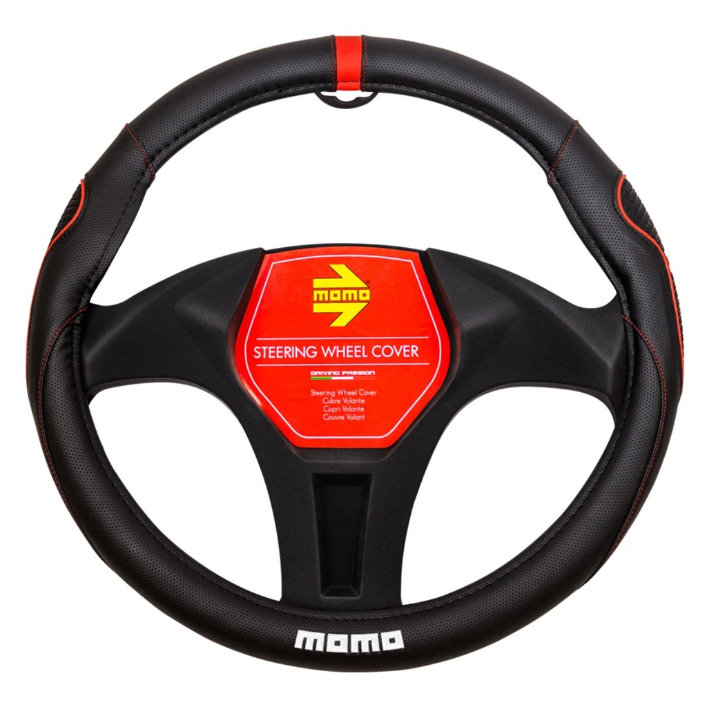 CUBRE VOLANTE NEGRO/ROJO