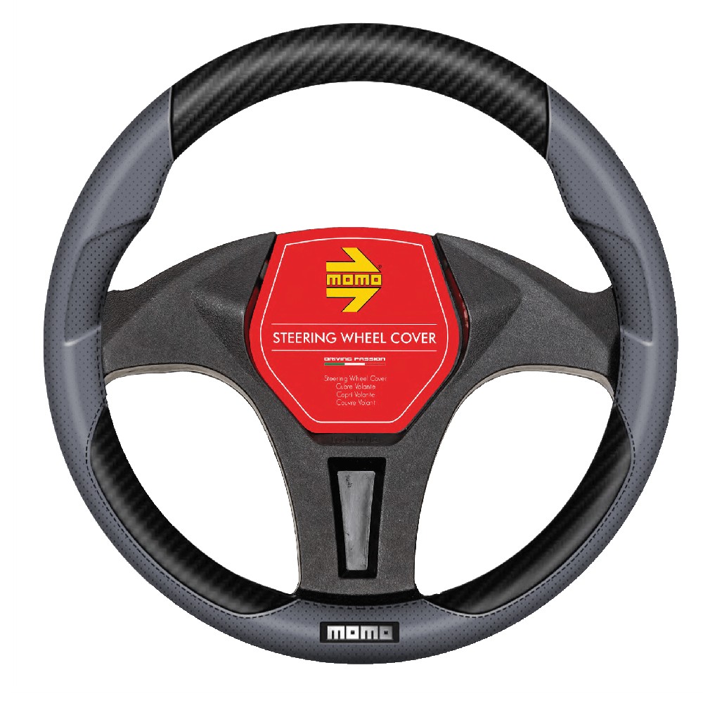 CUBRE VOLANTE REALZADO NEGRO/GRIS