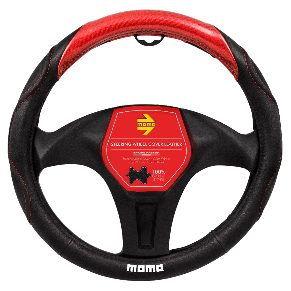 CUBRE VOLANTE REALZADO NEGRO/ROJO