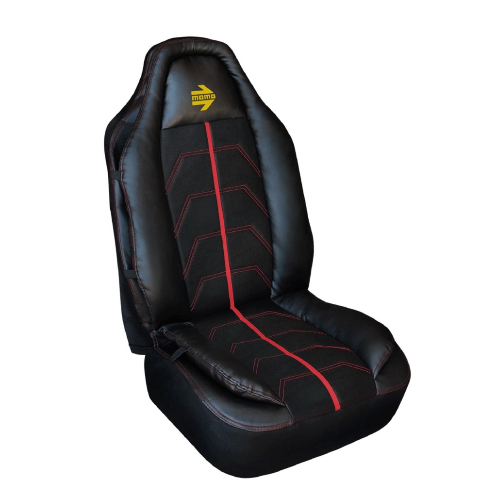 FUNDAS CUBRE ASIENTO NEGRO/ROJO