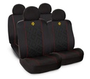 CUBRE ASIENTO MOMO NEGRO ROJO CON R