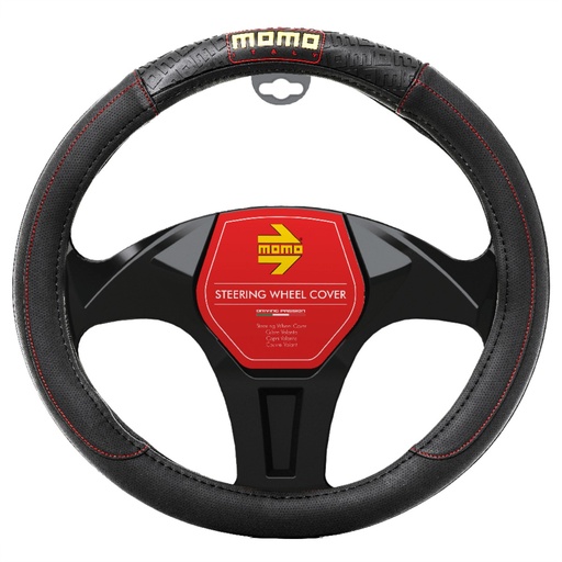 [MMPSW04BR] CUBRE VOLANTE NEGRO/ROJO