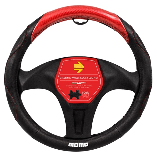 [SWC020BR] CUBRE VOLANTE REALZADO NEGRO/ROJO