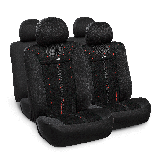 [SCCF02BR] FUNDAS CUBRE ASIENTO NEGRO/ROJO