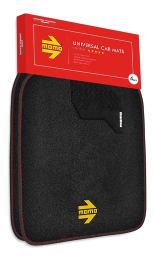 [MMECMBR] TAPETE AUTO ALFOMBRA NEGRO/ROJO