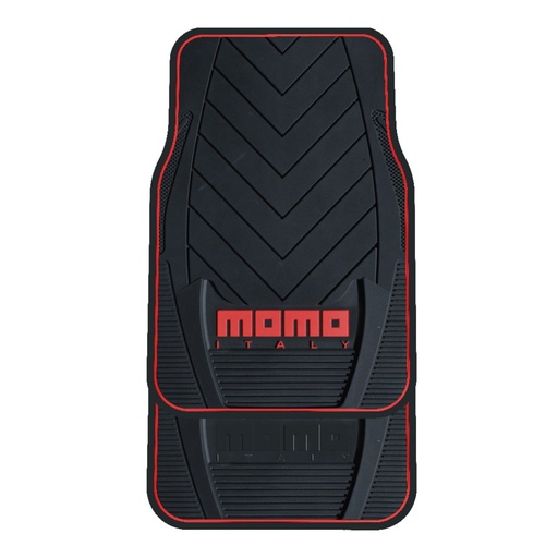 [MUCM024BR] TAPETE AUTO PVC NEGRO/ROJO