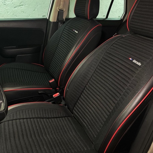 [AWCA1802] VESTIDURA 3D NEGRO ROJO PZA.